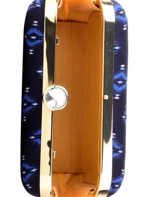 blue cotton box clutch - 13902120 - Standard Image - 3