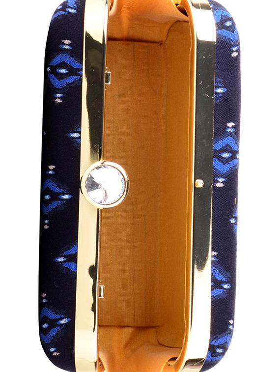 blue cotton box clutch - 13902120 - Zoom Image - 3