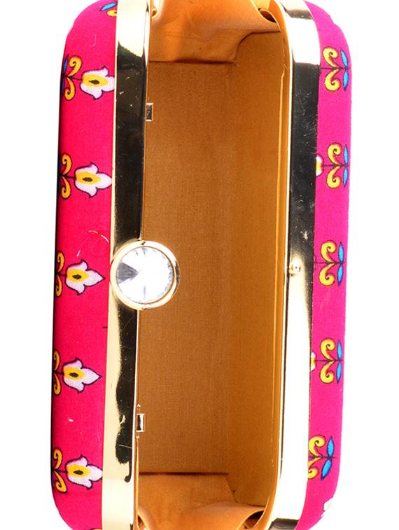 pink cotton box clutch - 13902122 - Zoom Image - 3