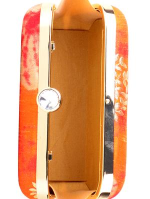 orange cotton box clutch - 13902126 - Standard Image - 3