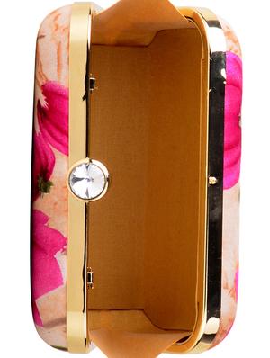 beige cotton box clutch - 13902129 - Standard Image - 3