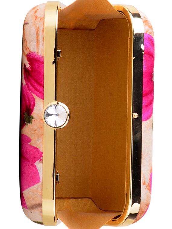 beige cotton box clutch - 13902129 - Zoom Image - 3
