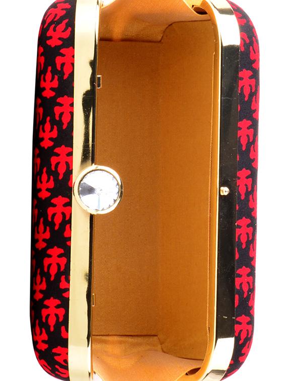 red cotton box clutch - 13902134 - Zoom Image - 3