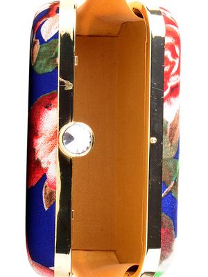 multi colored cotton box clutch - 13902136 - Standard Image - 3