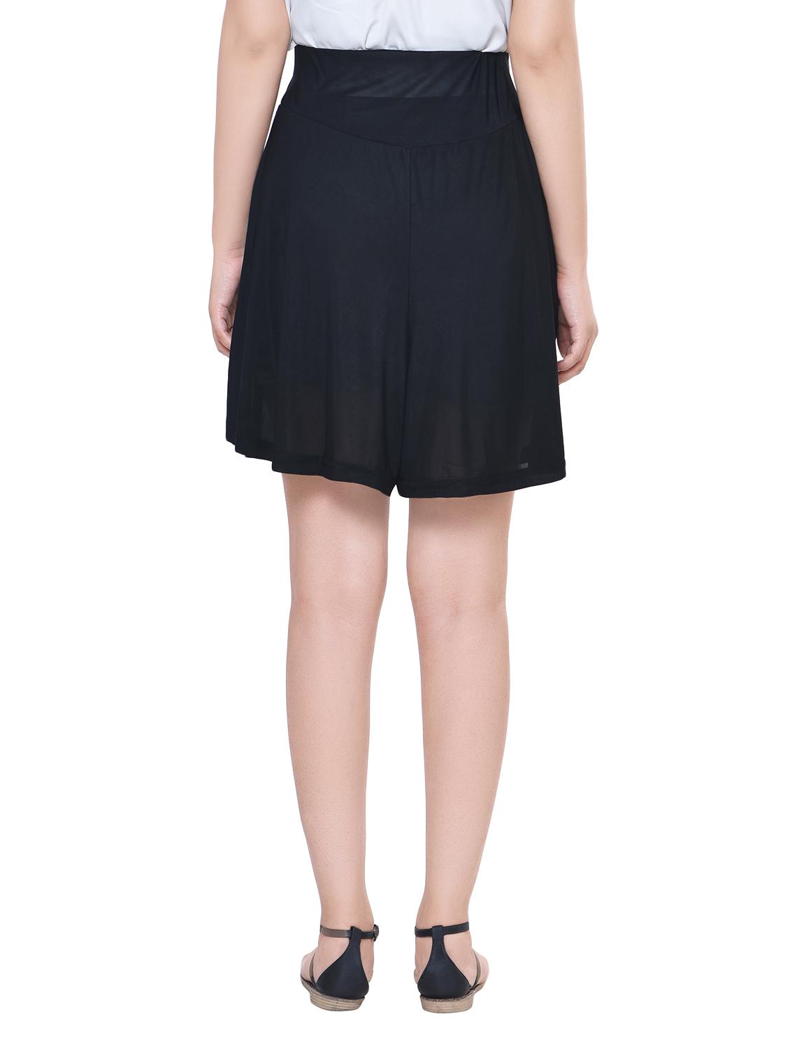 black satin skorts - 13904417 - Zoom Image - 3