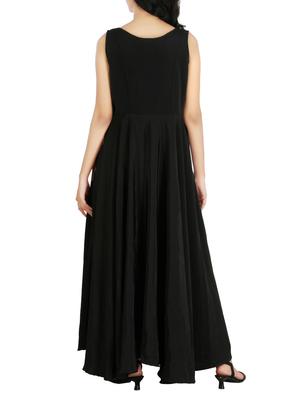 black and white crepe maxi dress - 13904491 - Standard Image - 3