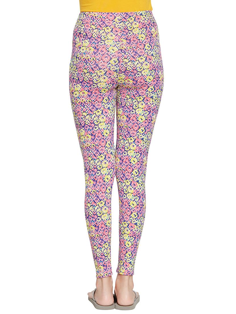 printed multi colored cotton spandex legging - 13904719 - Zoom Image - 3