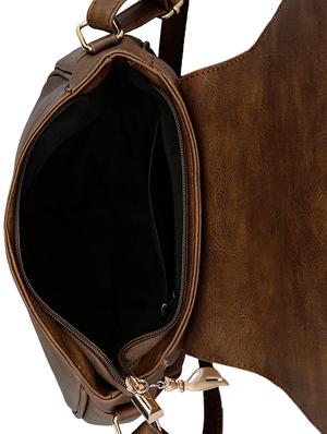 brown leatherette sling bag - 13916838 - Standard Image - 3