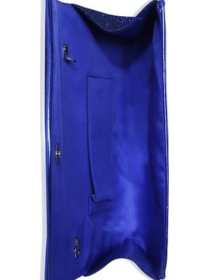blue leatherette clutch - 13916875 - Standard Image - 3