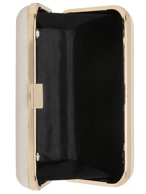 white metal structured clutch - 13916888 - Standard Image - 3