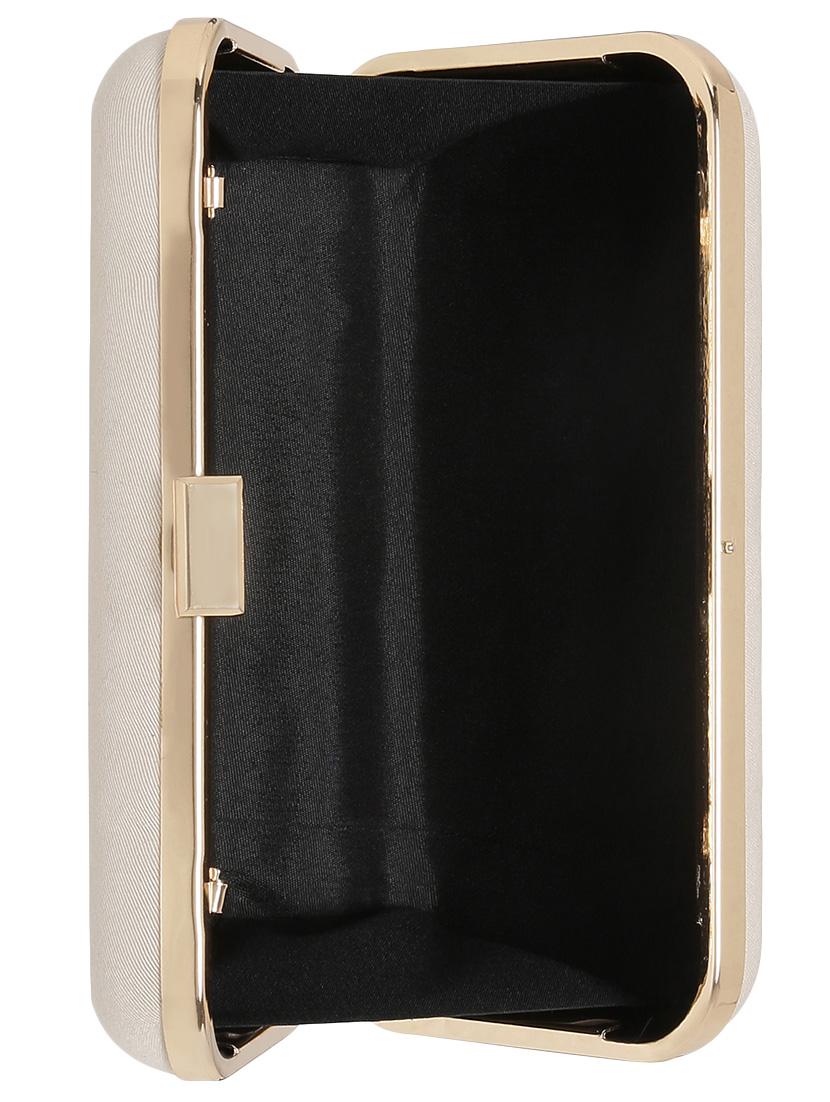 white metal structured clutch - 13916888 - Zoom Image - 3