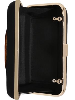 black metal structured clutch - 13916889 - Standard Image - 3