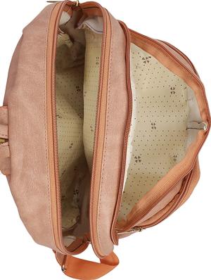 peach leatherette fashion backpack - 13916965 - Standard Image - 3