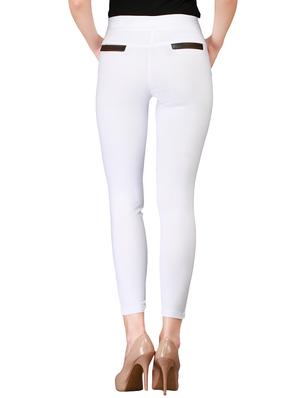solid white cotton jegging - 13917094 - Standard Image - 3