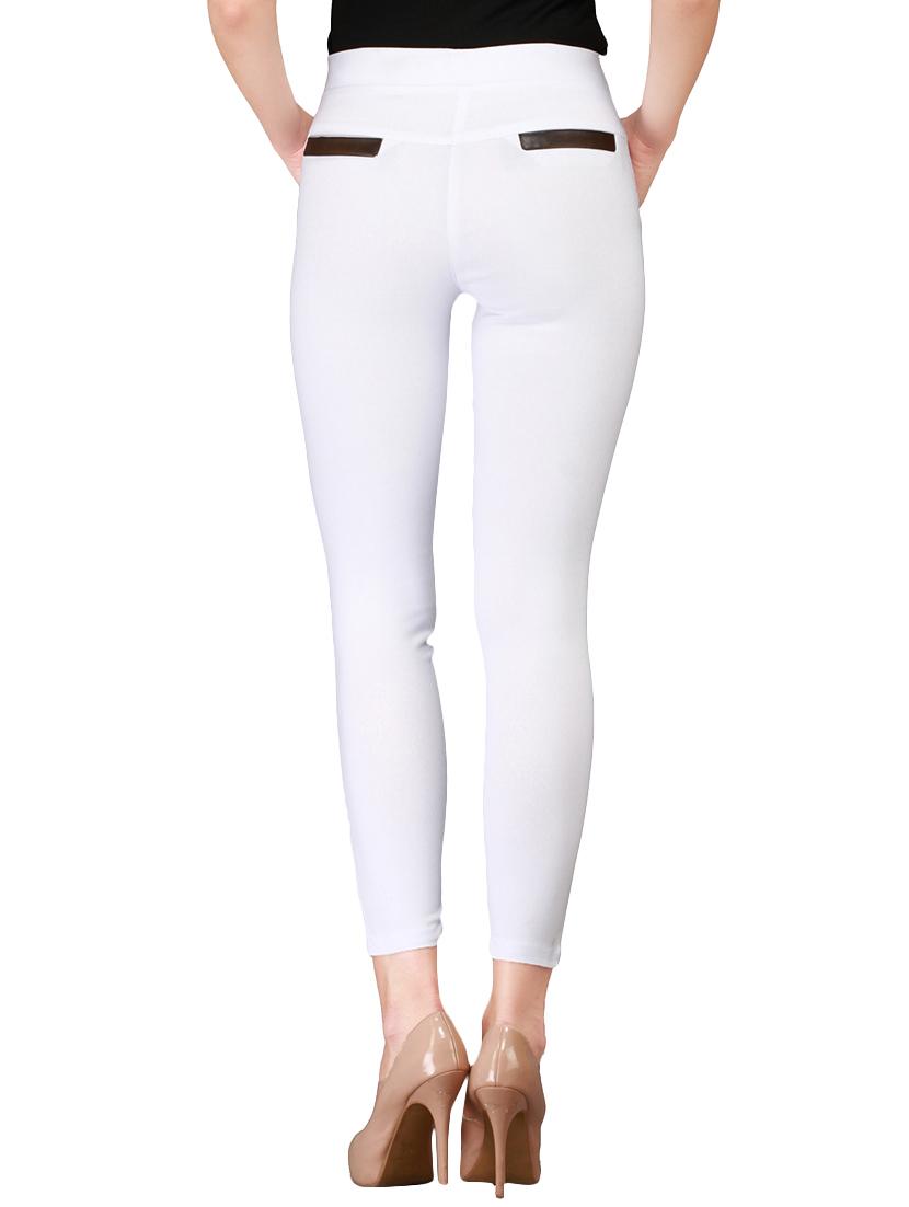 solid white cotton jegging - 13917094 - Zoom Image - 3