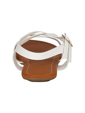 white ankle strap sandal - 13918405 - Standard Image - 3