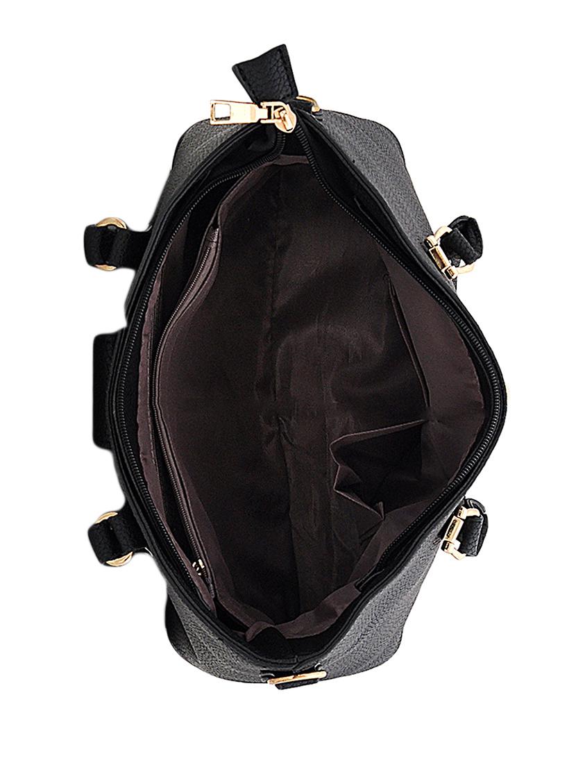 black leatherette handbag - 13925095 - Zoom Image - 3