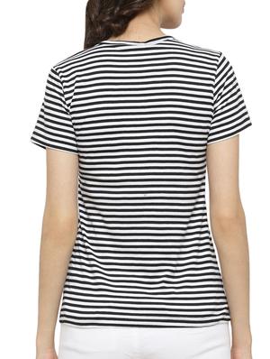 black striped cotton tee - 13927272 - Standard Image - 3
