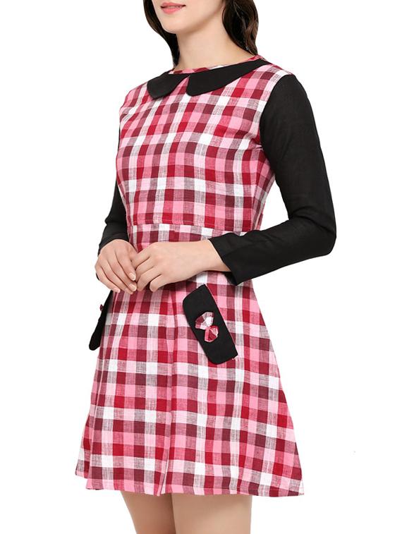 pink fit and flare dress - 13931977 - Zoom Image - 3