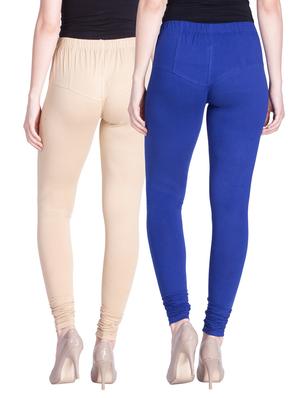 set of 2 multicolored cotton spandex leggings - 13934650 - Standard Image - 3