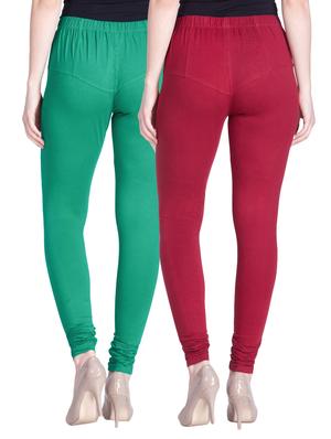set of 2 multicolored cotton spandex leggings - 13934688 - Standard Image - 3