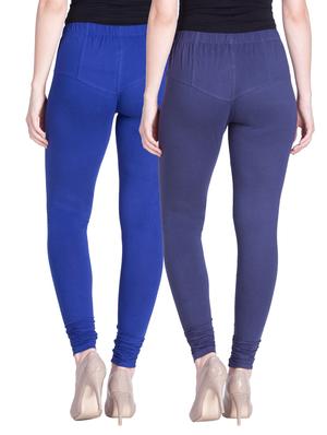 set of 2 multicolored cotton spandex leggings - 13934720 - Standard Image - 3