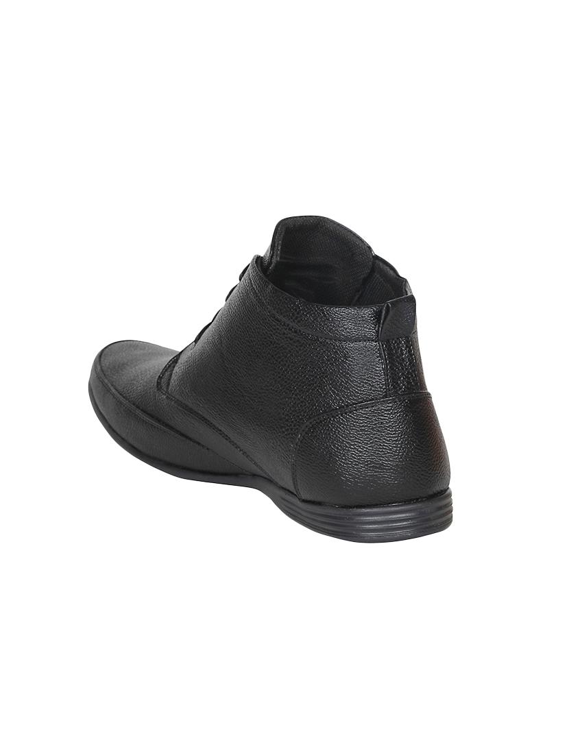black leatherette lace-up derby - 13937845 - Zoom Image - 3