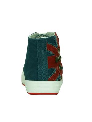 blue canvas laceup sneakers - 13938008 - Standard Image - 3