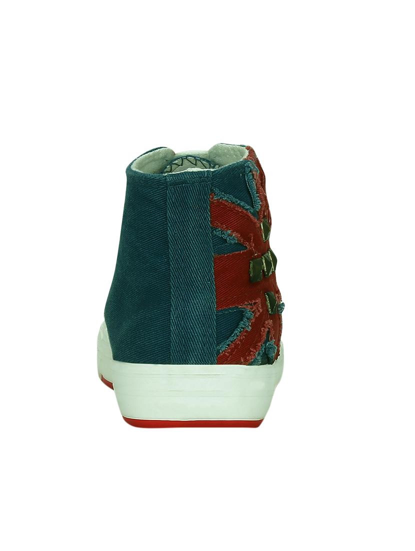 blue canvas laceup sneakers - 13938008 - Zoom Image - 3