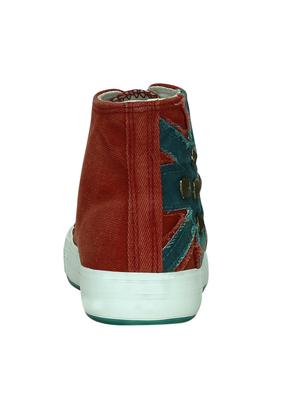 red canvas laceup sneakers - 13938010 - Standard Image - 3