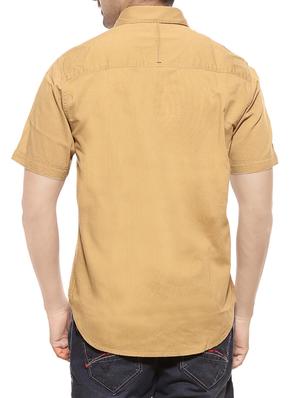 beige cotton casual shirt - 13939175 - Standard Image - 3