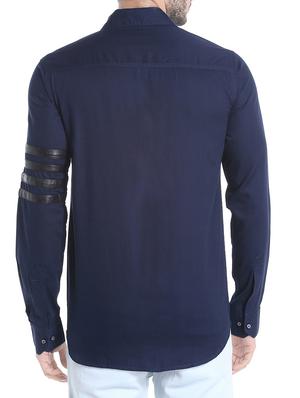 blue cotton casual shirt - 13940568 - Standard Image - 3
