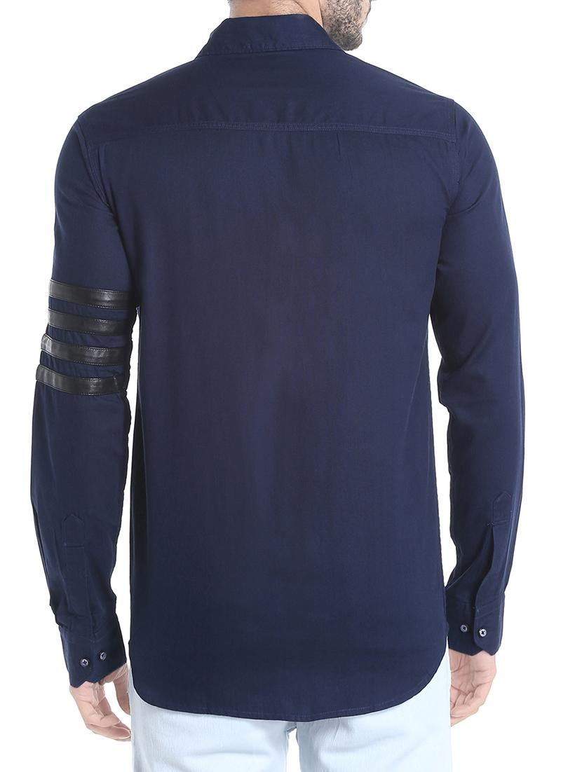 blue cotton casual shirt - 13940568 - Zoom Image - 3