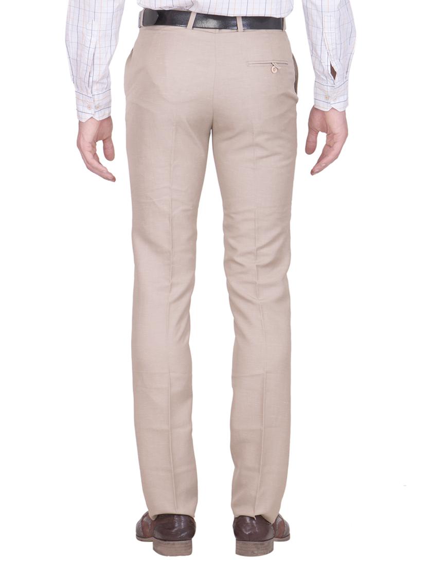 beige cotton blend formal trouser - 13942588 - Zoom Image - 3
