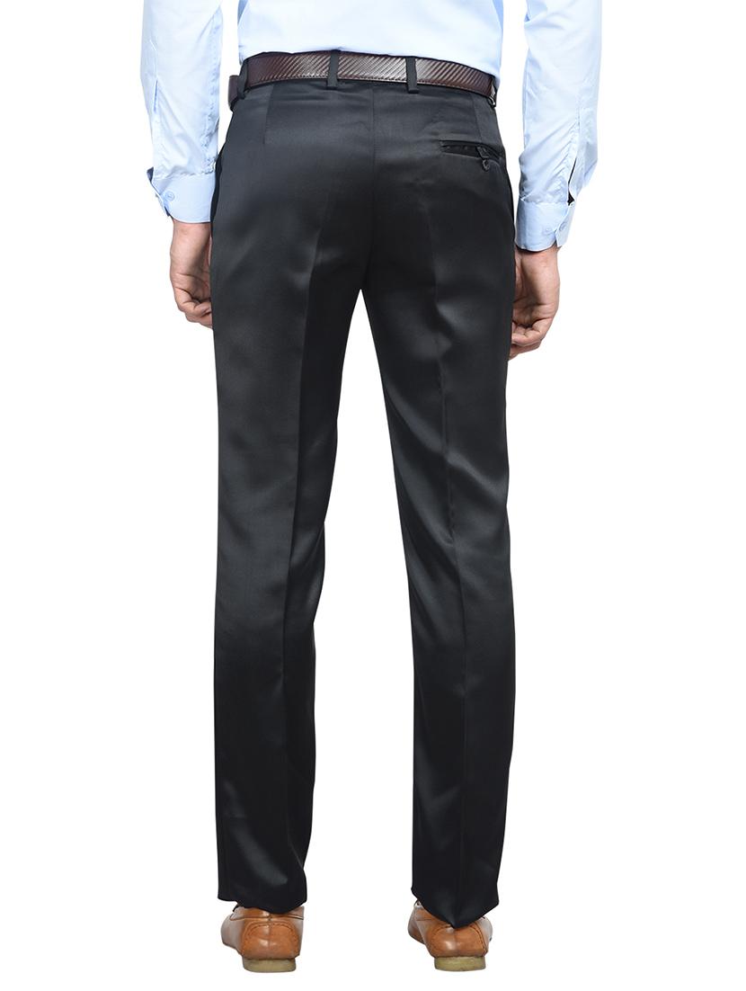 black cotton blend formal trouser - 13948636 - Zoom Image - 3