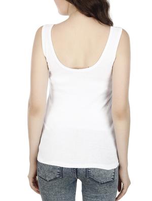 white cotton tank tee - 13949334 - Standard Image - 3