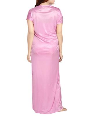 pink satin gown with robe set - 13956960 - Standard Image - 3