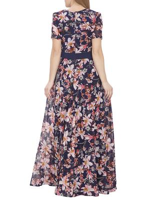v neckline floral gown - 13959907 - Standard Image - 3