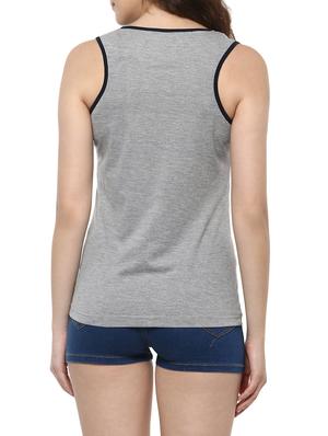 grey printed cotton tank tee - 13965460 - Standard Image - 3
