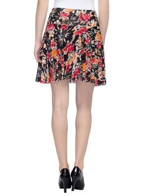 multicolored floral printed viscose flared skirt - 13972664 - Standard Image - 3