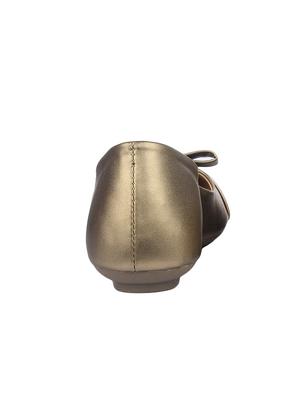 gold pu slip on ballerina - 13973837 - Standard Image - 3