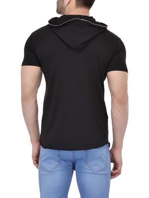 black cotton t-shirt - 13979277 - Standard Image - 3