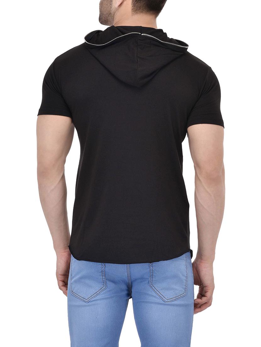 black cotton t-shirt - 13979277 - Zoom Image - 3