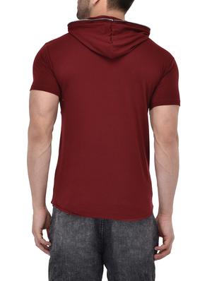 maroon cotton t-shirt - 13979279 - Standard Image - 3
