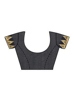 black art silk woven saree with blouse - 13982829 - Standard Image - 3