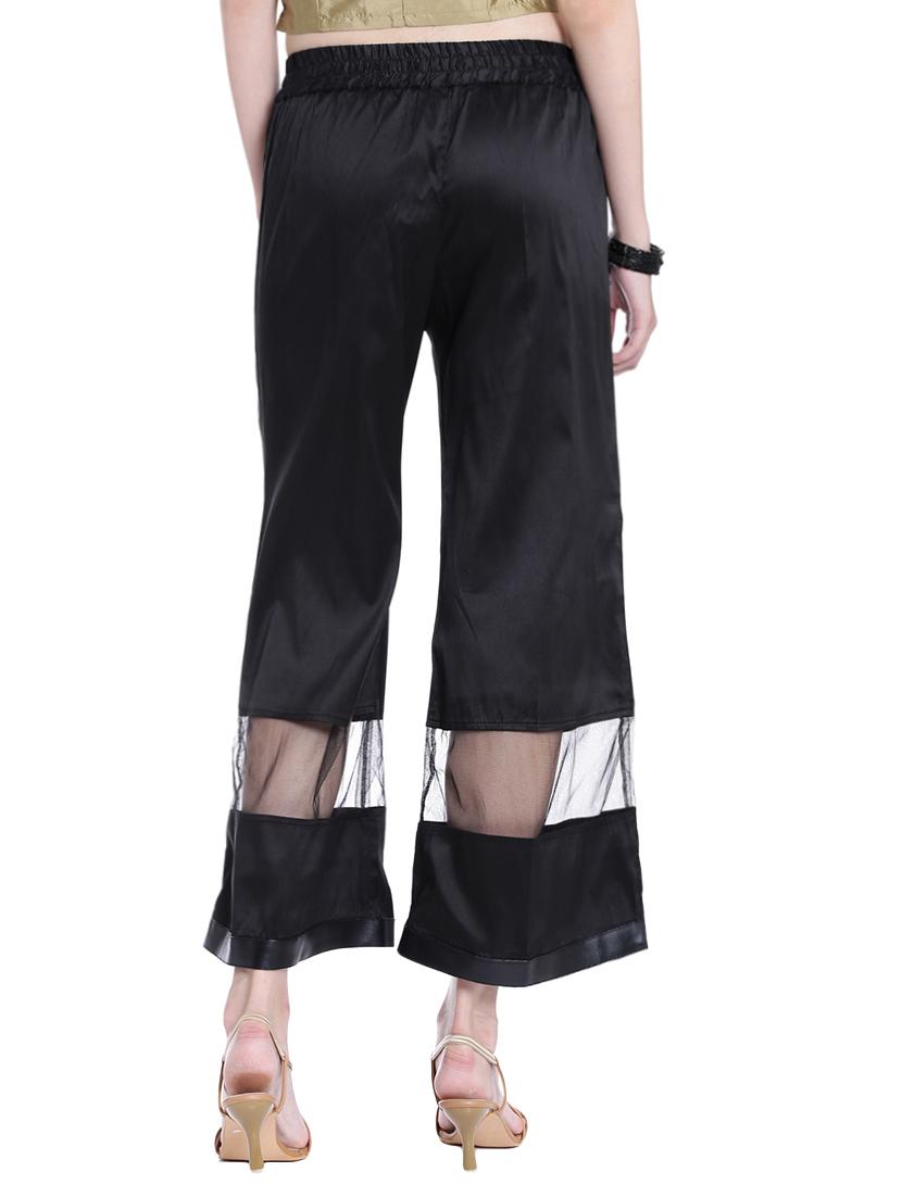 black polyester palazzos - 13985348 - Zoom Image - 3