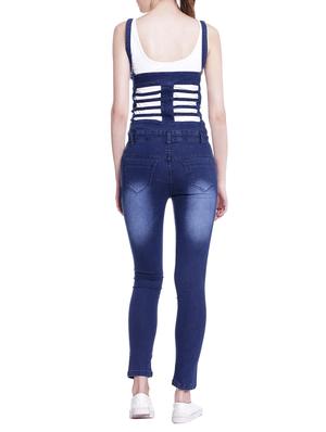stone washed cut out back dungaree - 13985355 - Standard Image - 3