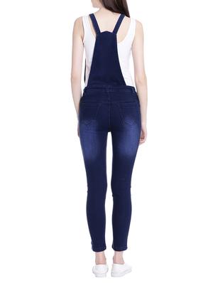 stone washed criss cross front dungaree - 13985360 - Standard Image - 3