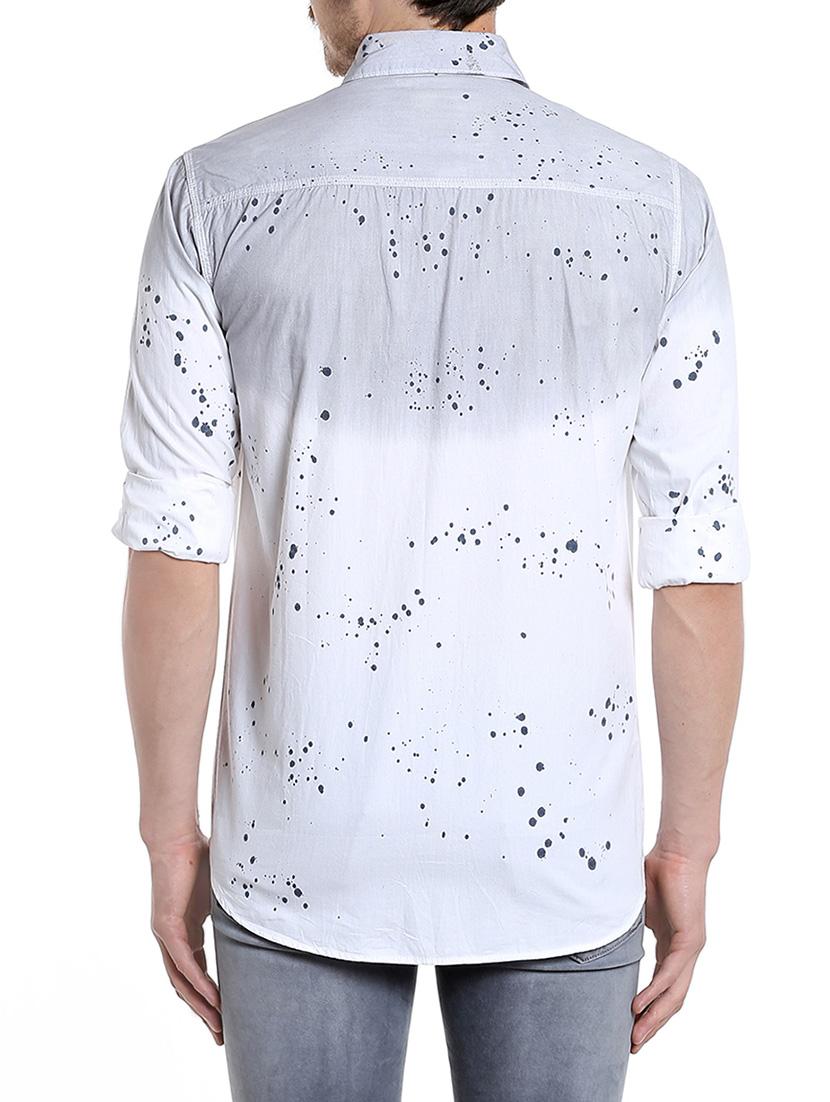 white cotton casual shirt - 13989274 - Zoom Image - 3