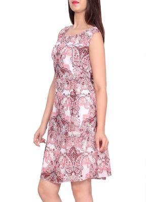 pink chiffon A-line dress - 13992484 - Standard Image - 3